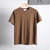 Męskie koszulki 4864# 2024 Summer American Retro krótkie rękaw O Neck Solid Kolor T-shirt Proste pranie Raglan Casual Youth