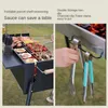 Portabel rökfri BBQ Grill Charcoal spis utomhus Courtyard Barbecue Tool Set Garden Folding Outdoors Barbacoa Stand Barbecues 240308