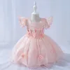 Girl Dresses Wedding Flower Bambe Clothes Vestidos Infantil for Girls Princess Tutu Infant Birthday Party Abito da sera nato