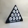 Cocabomb Tower Mini Bottles Display LED Pyramid Alcohol Spirits Miniature Glorifier Drink Testing Serving Tray Wine Presenter