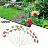 Decoratieve beeldjes Tuindecoratie Vlinder Stakes Gazon Levensecht Veel Metaal Buiten PVC Feest Patio Kunst Pot Bed Gevarieerd Kleurrijk