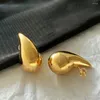 Orecchini a bottone in acciaio inossidabile color oro o argento Waterdrop per donna Gioielli per orecchie a goccia alla moda in sterline 925