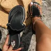スリッパフリップフロップ大型サイズフラット女性サマービーチカジュアルサンダルファッションブランドウォーキングドレスMujer Zapatillasスライド