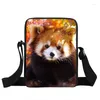 Sac Kawaii dessin animé Panda rouge messager femmes toile petit cartable filles sacs de voyage dames épaule sac à dos cadeau