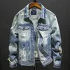 Printemps et automne Denim vestes hommes Cowboy Slim Fit trou veste hommes déchiré Jean Hip Hop Streetwear manteaux grande taille 5XL 240307