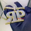 Passa Tester Rapper Fashion Iced Out VVS Moissanite Gioielli Hip Hop Ciondolo personalizzato in argento sterling