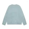 Herrenpullover RAF SIMONS Pullover Männer Frauen Himmelblaue Strick-Sweatshirts