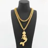 Pendant Necklaces Map Of Africa With 100cm Chain Women Men Big Size Gold Plated Neckalce Dubai African Fashion Jewelry Accessory