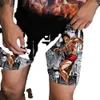 Men's Shorts Stylish Anime Baki Hanma Graphic For Men Athletic Gym Workout 2 In 1 With Compression Liner Fiess Activewear GG