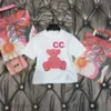 2024 Designer Clothing Sets Kids T-shirt Pink monogrammed Fashion British Fashion Brand Summer Childrens Treasures and Girls Cotton Two-Piece JJT