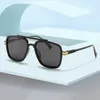 Drop Retro Collectie Mode Tony Stark Shades Bril Vintage Vierkant Metalen Frame Unisex Zonnebril Punk Gafas De Sol 240304