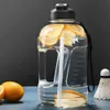 물병 2.3L 2000ml 짚 명확한 대용량 플라스틱 음주 병 체육관 도구 주전자 BPA 무료 스포츠 컵