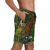 Shorts masculinos fazenda jardim com girassóis homens nadar troncos de banho de secagem rápida praia prancha gustav klimt arte natação boardshorts