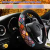 Steering Wheel Covers 3Pcs/Set Ethnic Car Cover Elastic Gearshift Handbrake Protector Decoration Universal 37-38CM