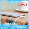 Kitchen Storage 1/3PCS Desktop Fixed USB Cable Organizer Wire Winder Silicone Hub Self-adhesive Cord Clip Home Office Practical