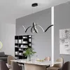 Lustres modernos de alumínio em forma de gravata LED teto para mesa de jantar ilha de cozinha sala de estar decoração de iluminação interior lâmpada pendurada