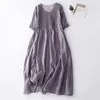 Casual Dresses Beach Dress Double-layered V Neck Summer With Pleated Short Sleeves A-line Retro Style Soft Breathable Fabric For Women