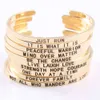 Stainless Steel Engraved BE THE CHANGE Inspirational Bracelet Mantra Bracelet