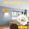 Wandleuchte aus Holz, nordisch, modern, E27, drehbar, ohne Lichtquelle, stilvoll montiert für Schlafzimmer-Dekor