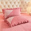 Bedrok Koreaanse stijl kant geborduurd winter velours kristal fluweel roze rokken