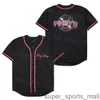 Moive Pinkys Baseball Jersey 레코드 상점 다음 금요일 Black Pinkys College University 순수 면화 Cooperstown Cooperstown Cool Base 빈티지 자수 유니폼