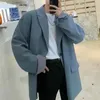 Abiti da uomo Blazer Uomo Tempo libero Stile britannico Alla moda Allentato Tutto-fiammifero Semplice Abito coreano-top Uomo monopetto Retro Daily Ins Streetwear