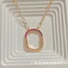 Designer tiffay and co Chiusura ad alta edizione Nuova collana di diamanti rosa Medio piccolo Articolo di livello di senso della moda in oro rosa 18 carati