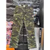 Galleryss Jeans Mens Flared Men Depts Casual Designer Exército Verde Camuflagem Flare Jean Bell-bottoms Calças Street