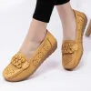 Boots Flats Women Wedge Heel Shoes Woman Genuine Leather Loafers Female Shoes Moccasins Slip On Ballet Bowtie Women's Shoes Plus Size