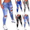 Printemps femmes taille basse déchiré jean mode mince hanche ascenseur élastique cheville longueur Denim crayon pantalon grande taille jean 5XL 240315