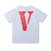 Vlone T-shirt Big "V" Tshirt Men's / Women's Couples Casual Fashion Trend High Street Loose Hip-Hop100% Cotton Printed Round Neck Shirt US Size S-XL 1568