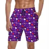 Men's Shorts Board Candy Canes Print Hawaii Beach Trunks Snowflakes Snowman Fast Dry Running Surf Plus Size Short Pants