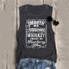 Toppar smoothe som Tennessee Whisky Sweet As Strawberry Wine Print Summer Overized Women Tank Tops Oneck ärmlös Harajuku Tank Top