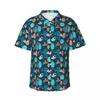 Men's Casual Shirts Nordic Style Shirt Rust Fall Floral Cool Hawaii Mens Short-Sleeved Beach Street Graphic Oversized Blouses