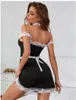 Porno Sexi Lenceria Costumes De Jeu De Rôle De Femme De Chambre Érotique Uniforme Sexy Lingerie Sous-Vêtements Érotiques Costume Robe Dos Nu Adultes Tablier De Sexe 240315