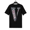 Vlone T-shirt Big "V" Tshirt Men's / Women's Couples Casual Fashion Trend High Street Loose Hip-Hop100% Cotton Printed Round Neck Shirt US Size S-XL 1706