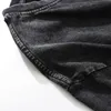 Hip Hop Streetwear Washed Black Plain T Shirt Vintage Harajuku T-shirt Autumn Men Cotton Long Sleeve Tshirt Solid Color 240305