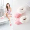 HBP Non-Brand HBP Non-Brand summer hot sale faux suede ladies home solid color Round head slippers winter thick warm indoor plush cotton shoes