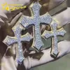 Mossanite Custom Iced Out VVS Moissanite Hip Hop Jewelry Sier Gold Plated Cross Pendant