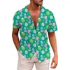Mäns casual skjortor glad påskdag tecknad herrar ägg hawaiian 3d tryckt strandskjorta kvinnor kläder barn kawaii knapptoppar