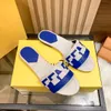 Pantofole di marca F firmati sandali baguette di lusso scarpe da donna da uomo cuscini comode pantofole da spiaggia con scivolo alla moda estiva in tela colorata in pelle