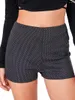 Shorts femininos mulheres brilhantes strass brilhante cintura alta verão calças curtas para praia nightclub streetwear