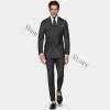 Pakken Nieuwste ontwerp Wedding Suits For Men 2 stuks Dubbele borsten Slim Fit Elegante formele zakelijke mannelijke pakken Set Terno Masculino