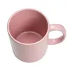 Tazze Originali Tazza da caffè in ceramica satinata rosa Coppia Latte Ufficio da donna