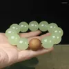 Strand lysande pärlor 20mm Spotlight Round Jade Armband