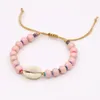 Strand Fashion Women Jewelry Bracelets Bohemian Wood Beads Shell Charm Bracelet Female Girl Accessories Gifts