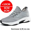 Sneaker uomini Scheroni Elevatore Altezza Aumentare Scarpe per uomini Insole casual 10 cm 8 cm 6 cm tacchi opzionali Mocassini più alti maschio 240401