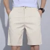 Herren-Shorts, Farben 5, klassischer Stil, schlank, 2024, Sommer, Business-Mode, dünn, Stretch, kurze Freizeithose, männlich, Beige, Khaki, Grau