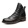 HBP Non-Brand Large Size 14 High Ankle Fashion Men Leather Boots Dress Shoes Casual Loafers Boots