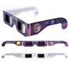 Wholesale of color frame printed paper glasses for total solar eclipse and annular solar eclipse in 2024